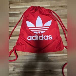 Red Adidas Drawstring Bag